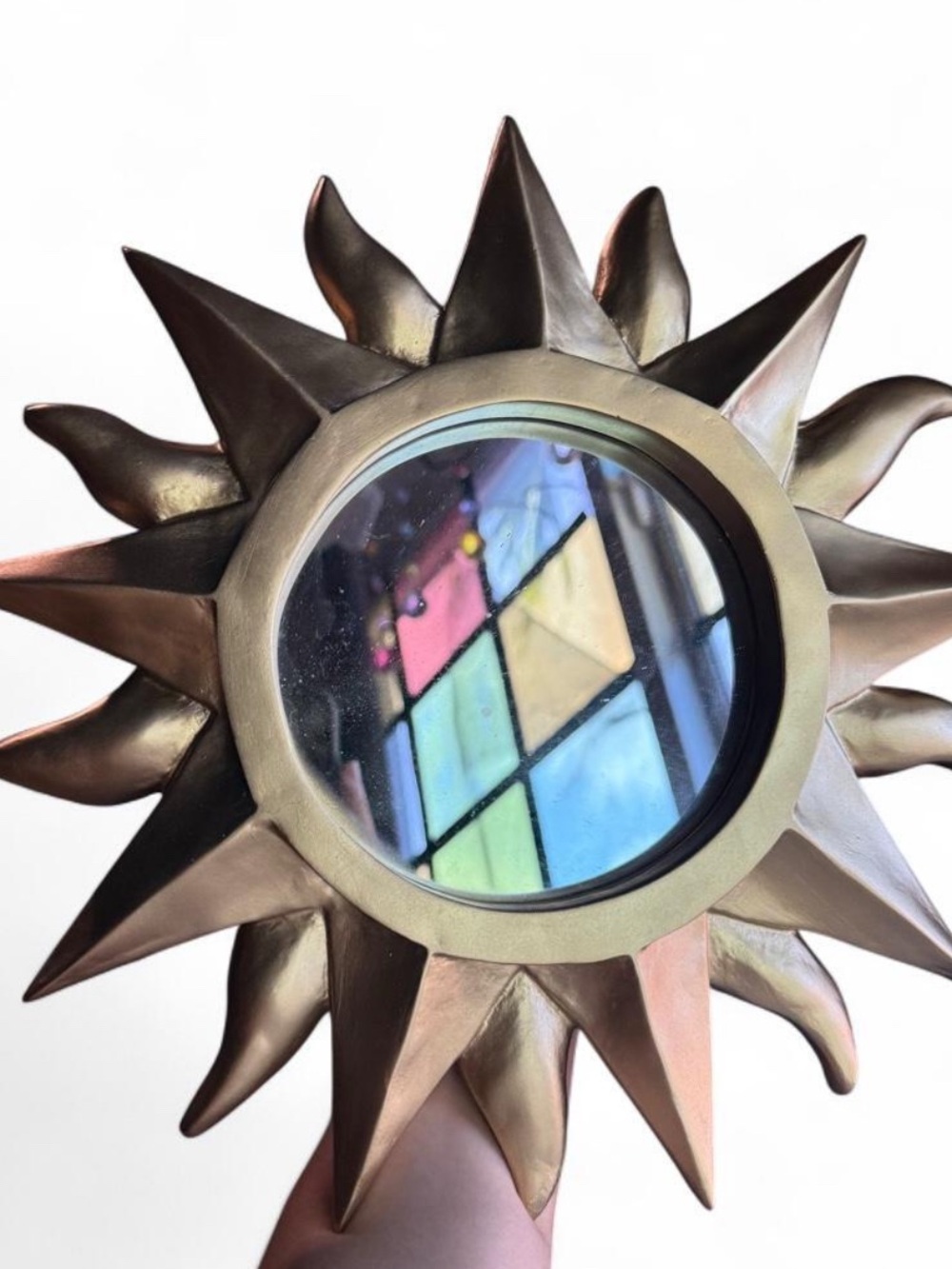 Gold vintage sun Mirror - whimsigoth whimsical celestial